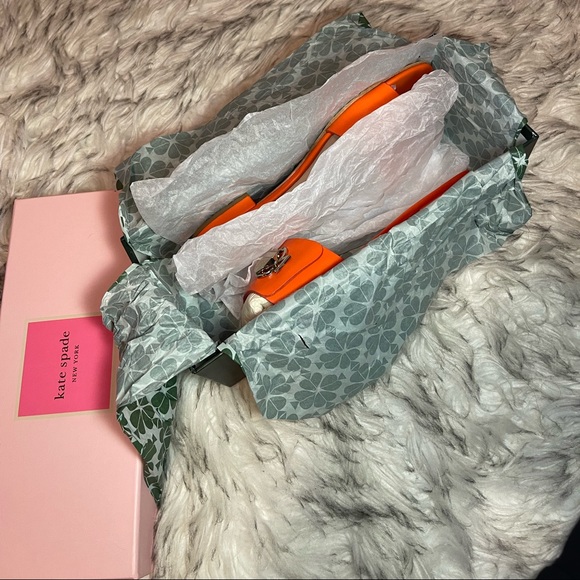 Kate Spade Ferry Juicy Orange Sandals - Picture 5 of 6